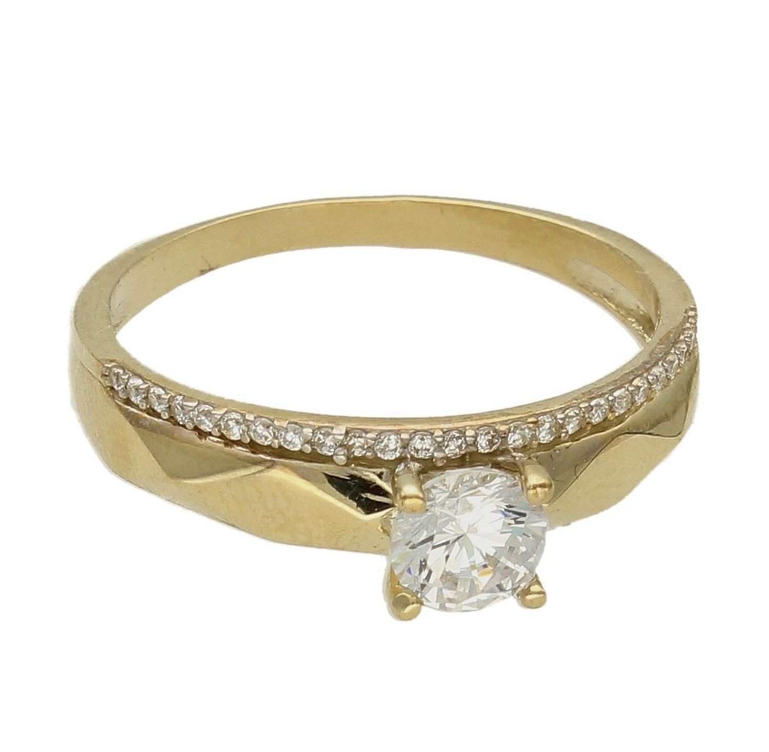 Złoty pierścionek 333 z cyrkonią zaręczynowy PI 6066 333. Pierścionek zaręczynowy złoty. Złoty pierścionek z cyrkonią. Złoty pierścionek dla ukochanej. Złoty pierścionek na każdą okazję (2).jpg